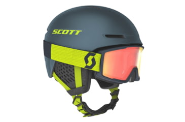 Image of SCOTT Combo Track Plus Helmet w/ Factor Pro Goggle, Storm Grey/Ultralime Yellow, Medium, 2879786622007