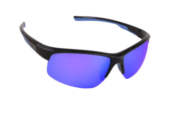 Image of Sea Striker Hatterascal Sunglasses Black Frame Blue Mirror Polarized Lenses, 31801