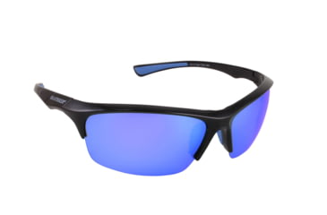 Image of Sea Striker Reel Deal Sunglasses Black Frame Blue Mirror Polarized Lenses, 31501