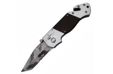 Image of Seber Group Ratchet Knife, Tanto Point, Bead Blast, Camo Blade,ComboEdge RK1675CP