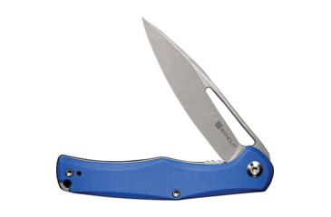 Image of SENCUT Citius Blue Folding Knife, 4.13in Closed, 3.25in Stonewash 9Cr18MoV Stainless Steel Blade, Blue G10 Handle, Nylon Case, SA01D