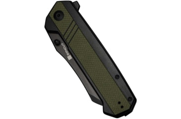 Image of SENCUT Draxor Flipper &amp; Thumb Stud Knife Green / Black G10 Handle 3.7inch Black 9cr18mov Blade S24035-2
