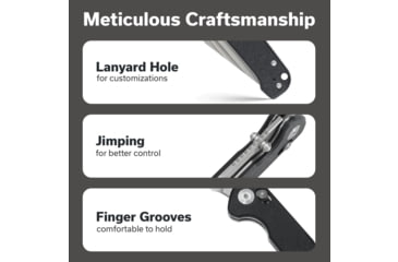 Image of SENCUT Glenspar Thumb Stud &amp; Crossbar Lock Knife Black Shredded G10 Handle 3.45inch Stonewashed 9cr18mov Blade