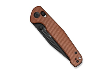 Image of SENCUT Glenspar Thumb Stud &amp; Crossbar Lock Knife Brown Canvas Micarta Handle 3.45inch Black 9cr18mov Blade