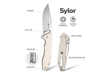 Image of SENCUT Sylor Linerlock Ivory G10