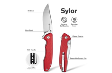 Image of SENCUT Sylor Linerlock Red G10