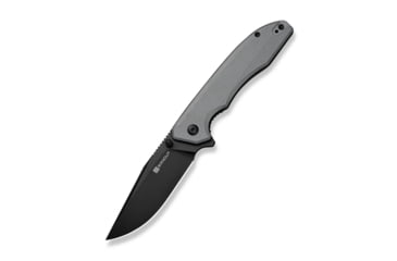 Image of SENCUT Sylor Flipper &amp; Thumb Stud Knife Gray G10 Handle (3.35" Black D2 Blade)