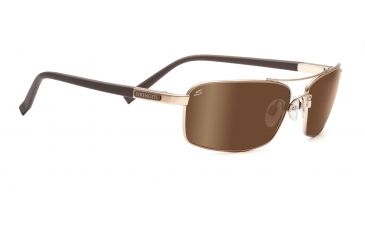 Image of Serengeti Pareto Sunglasses - Satin Gold Frame, Polar PhD Drivers Gold Lenses 7571