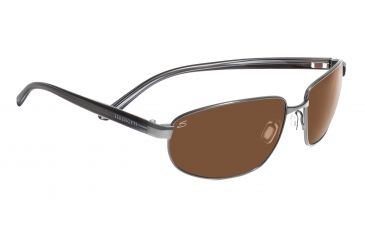 Image of Serengeti Trapani Sunglasses - Shiny Gunmetal/Gray Stripe Frame, Drivers Lenses 7599