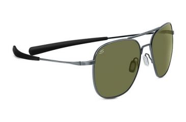 Image of Serengeti Aerial Sunglasses, Shiny Hematite Frame, Polarized 555nm Lens, 7978