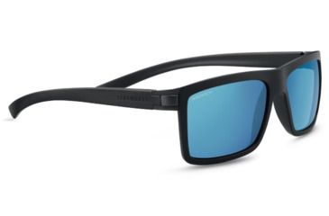 Image of Serengeti Brera Single Vision Prescription Sunglasses, Sanded Black / Satin Dark Gunmetal Frame, Polarized, Photochromic, 8210SV