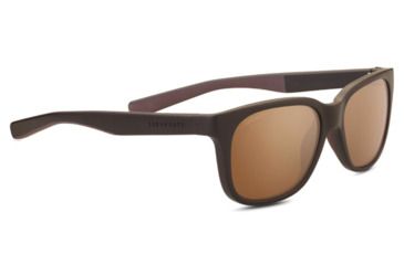 Image of Serengeti Egeo Single Vision Prescription Sunglasses, Sanded Brown / Dark Brown Frame, Polarized, Photochromic, 8680SV