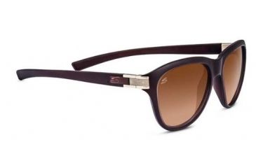 Image of Serengeti Elba Single Vision Prescription Sunglasses, Sanded Crystal Brown/Satin Brass Frame, 8340SV