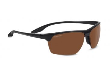 Image of Serengeti Linosa Sunglasses, Shiny Black, Polar PhD Drivers, 8505