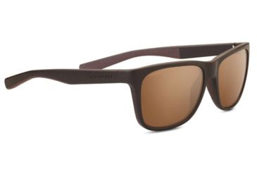 Image of Serengeti Livio Single Vision Prescription Sunglasses, Sanded Brown / Dark Brown Frame, Polarized, Photochromic, 8684SV
