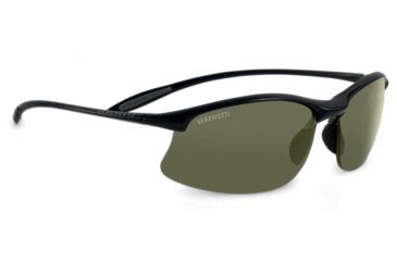 Image of Serengeti Maestrale Single Vision Prescription Sunglasses, Shiny Black Frame, Polarized, Photochromic, 7712SV