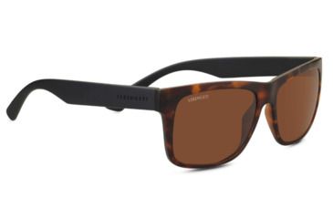 Image of Serengeti Positano Single Vision Prescription Sunglasses, Satin Tortoise / Satin Black Frame, Polarized, Photochromic, 8693SV