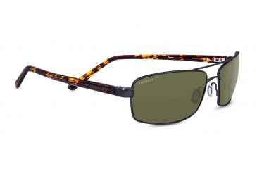 Image of Serengeti San Remo Sunglasses,Satin Gunmetal/Tortoise Frame,Polarized 555nm Rectangle Lens 8452