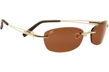Image of Serengeti Altura Sunglasses, Shiny Gold Frame, Polar PhD Drivers Lens 7352