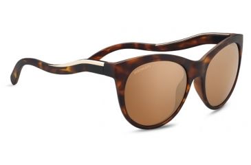 Image of Serengeti Valentina, Polarized Drivers gold, Round/Cat-Eye, Female, Satin Tortoise/Shiny Champagne Gold, Medium 8569