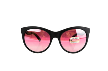 Image of Serengeti Valentina, Polarized Sedona Bi mirror, Round/Cat-Eye, Female, Satin Black/Satin Silver, Medium, 8570