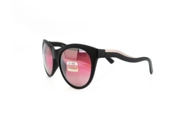 Image of Serengeti Valentina, Polarized Sedona Bi mirror, Round/Cat-Eye, Female, Satin Black/Satin Silver, Medium, 8570