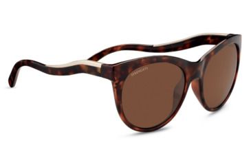Image of Serengeti Valentina Single Vision Prescription Sunglasses, Shiny Red Moss Tortoise / Satin Champagne Gold Frame, Polarized, Photochromic, 8568SV