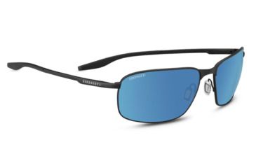 Image of Serengeti Varese Single Vision Prescription Sunglasses, Satin Black Frame, Polarized, Photochromic, 8732SV