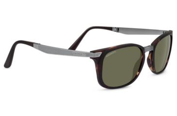 Image of Serengeti Volare Single Vision Prescription Sunglasses, Satin Tortoise / Satin Medium Gunmetal Frame, Polarized, Photochromic, 8497SV