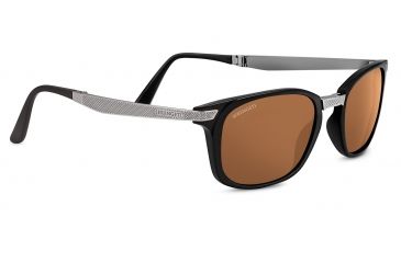Image of Serengeti Volare Sunglasses,Satin Black Frame,Polarized Drivers Square Lens 8494