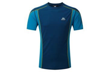 Image of Shed, Mountain Equipment Crux Tee - Mens, Marine/Lagoon, Large, ME-002212-1217-L-DEMO