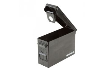 Image of Sheffield 2-Piece Military Style .30 Cal And .50 Cal Ammo Can Set, Matte Black 12625