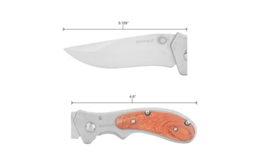 Image of Sheffield Boreal 3 in Folding Pocket Knife w/ Polished Hardwood Handle, 12705