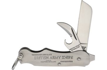 Image of Sheffield British Army Clasp Knife Folding Knife,2in,Stainless Steel,Standard Edge,Sheepsfoot, Handle SHE022