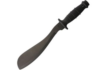 Image of Sheffield Jungle Knife Fixed Blade Knife, 11in, Stainless Steel, Standard Edge, Black Rubber Handle SHE015