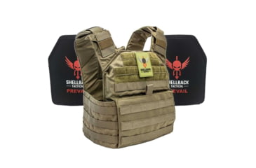 Image of Shellback Tactical Banshee Active Shooter Kit with Level IV Model 1155 Armor Plates, Ranger Green, One Size, NSN N, SBT-BANRIF-ASK-RG