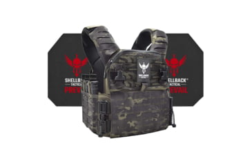Image of Shellback Tactical Banshee Elite 3.0 Active Shooter Kit with Level IV Model 4S17 Armor Plates, Multicam Black, L/XL, SBT-BANELT3-4S17-RGMB-LXL