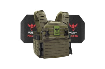 Image of Shellback Tactical Banshee Elite 3.0 Level III Steel Plates Armor Kit, Ranger Green, Small/Medium, SBT-BANELT3-AR1000-RG-SM