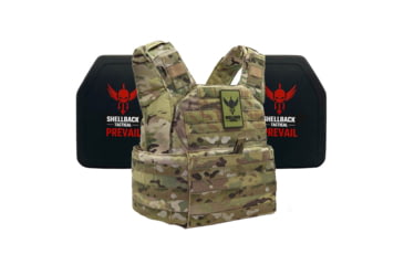 Image of Shellback Tactical Banshee Rifle Lightweight Level IV Ceramic Plates Armor Kit, Multicam, One Size, SBT-BANRIF-4SICMH-MC