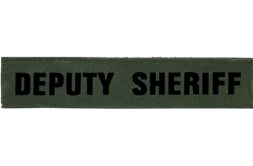 Image of Shellback Tactical Deputy Sheriff ID Placard, Hook Back, 1 x 5in?h, Black on Olive, One Size Fits Most SBT-X213231A-DSH-BO