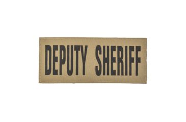 Image of Shellback Tactical Deputy Sheriff ID Placard, Hook Back, 3 x 7in?h, Black on Coyote, One Size Fits Most SBT-X213229A-DSH-BC