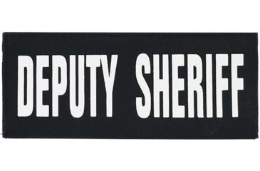 Image of Shellback Tactical Deputy Sheriff ID Placard, Hook Back, 2 x 5in?h, White on Black, One Size Fits Most SBT-X213230-DSH-WB