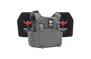 Image of Shellback Tactical Rampage 2.0 Active Shooter Kit with Two Level IV 1155 Plates, Wolf Grey, One Size, SBT-9031-1155-WG