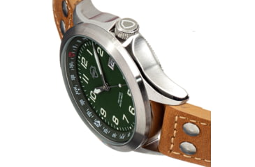 Image of Shield Palau Diver Watch w/Date - Mens, Green/Camel, One Size, SLDSH104-4