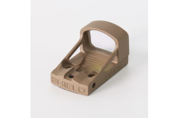 Image of Shield Sights Compact Reflex Mini Red Dot Sight, 8 MOA Dot Reticle, RMSC-4MOA Glass Lens, FDE, RMSC-8-MOA-G-FDE