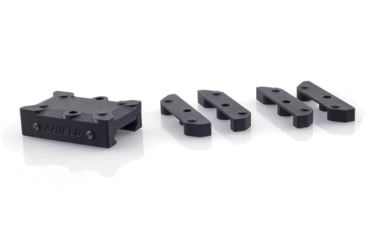 Image of Shield Sights Picatinny Vented Red Dot Sight Mount w/Spacers - CQS, Black, RMSc, MNT-PICA-VENT-CQS/SIS