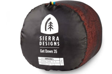 Image of Sierra Designs Get Down 550F 35 Deg Sleeping Bag, Red, Regular, 70614421R