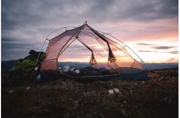 Image of Sierra Designs Meteor 3 Tent - 3 Person, 3 Seasons-Blue/Yellow