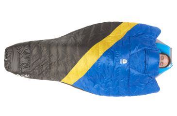 Image of Sierra Designs Nitro Quilt 800F 35 Deg, Blue, Yellow, Peat, REG, 80710419R