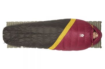 Image of Sierra Designs Nitro UL 20 Sleeping Bag 800 DriDown - Women's-Sangria/Yellow/Peat-Regular